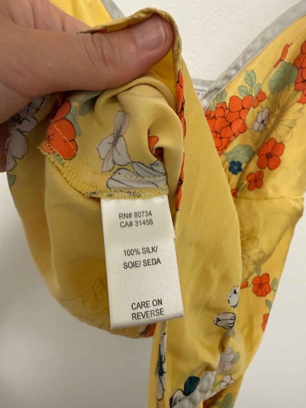 To the Max Yellow Silk Floral Vintage / Y2K Tank - Picture 4 of 4
